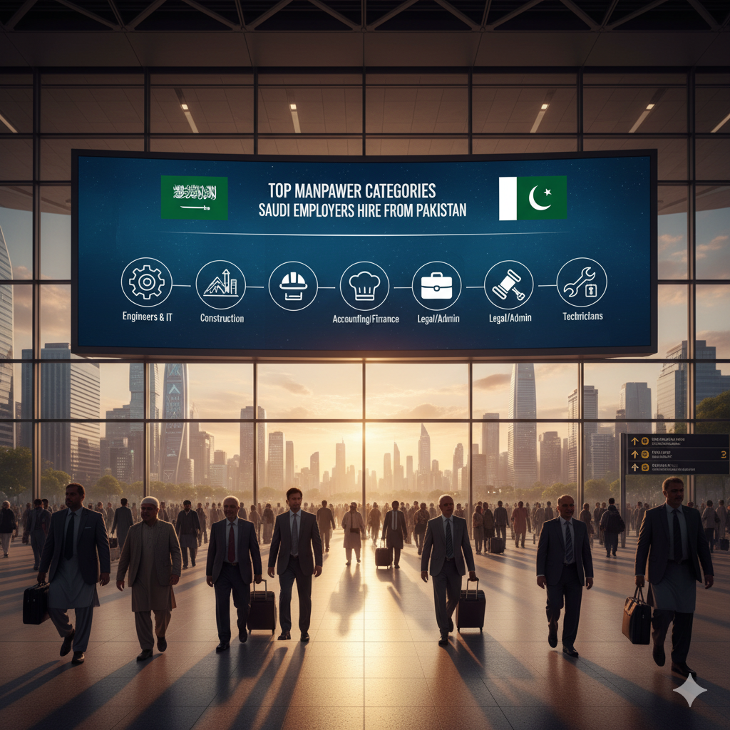 Top Manpower Categories Saudi Employers Hire from Pakistan