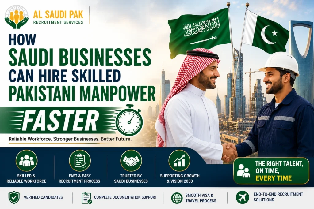 How Saudi Businesses Can Hire Skilled Pakistani Manpower Faster