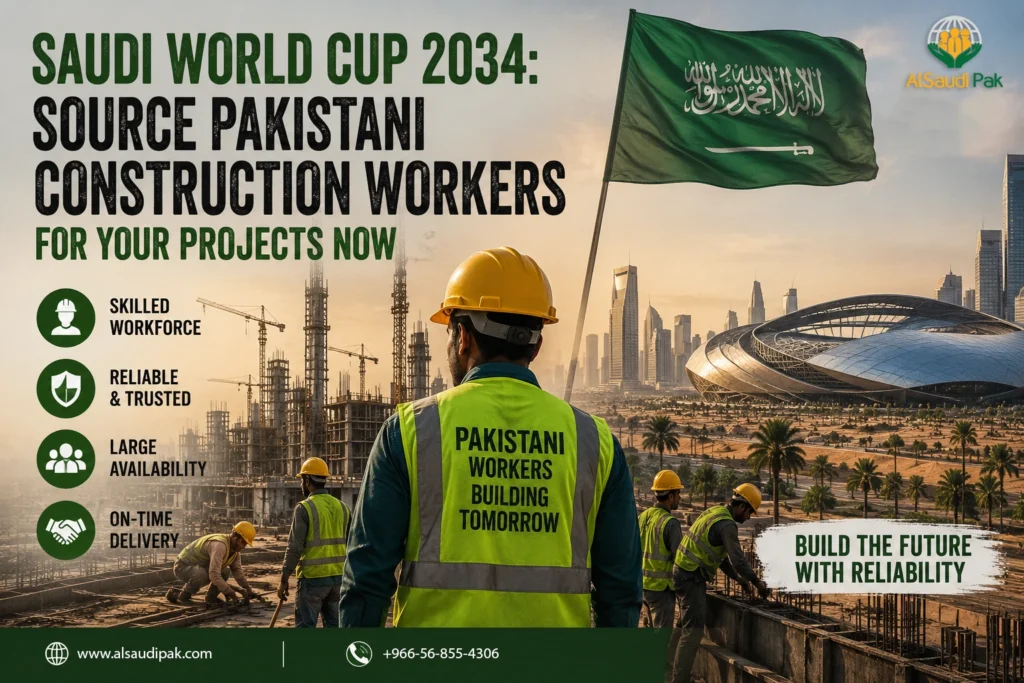 Pakistani construction workers for Saudi World Cup 2034