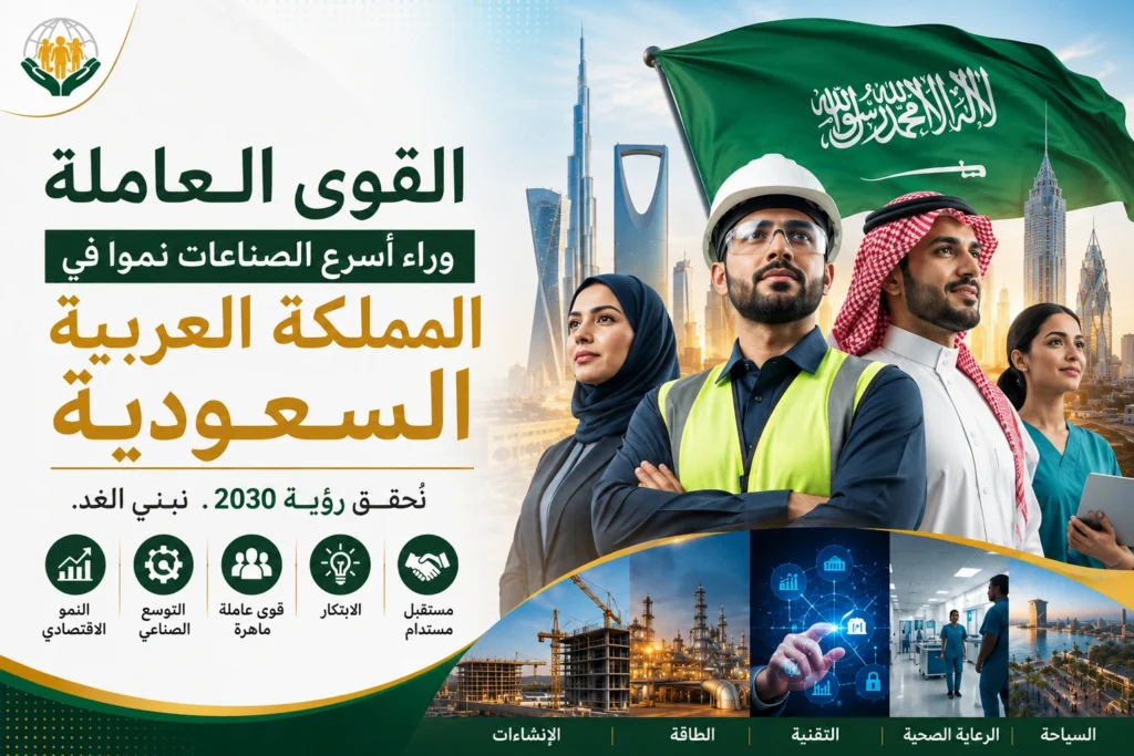 القوى العاملة وراء أسرع الصناعات نمواً في المملكة العربية السعودية