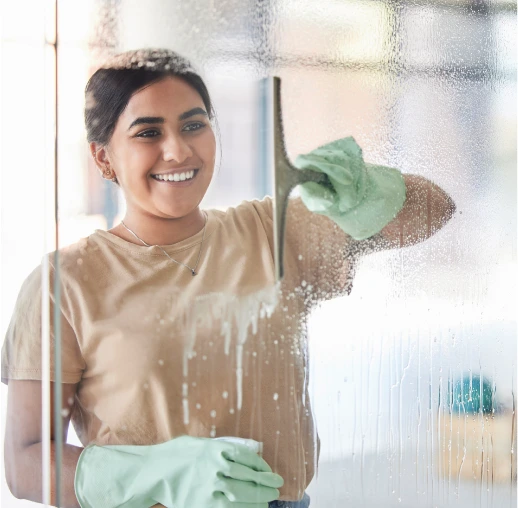 Pakistani cleaning worker providing professional cleaning services
